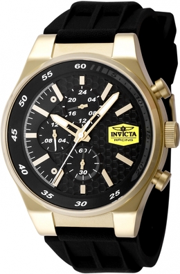 48875 Invicta Mens Chronograph GMT Quartz Black Dial Racing