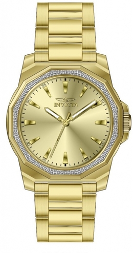 Invicta 49108 Speedway Quartz Crystal Gold Dial Mens Watch