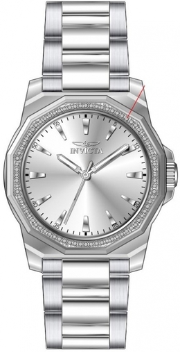 Invicta Speedway Quartz Crystal Silver Dial Ladies Watch - Model No 49110
