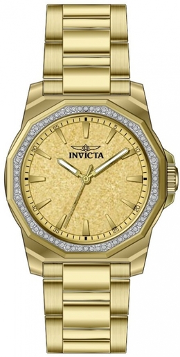 Invicta 49130 - Speedway Quartz Crystal Gold Dial Ladies Watch
