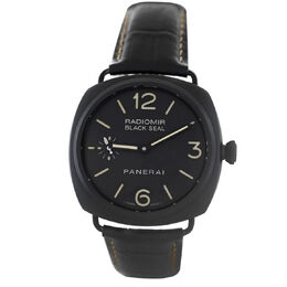 Pre-owned Panerai Radiomir Black Seal Black Dial Mens Watch pam00292