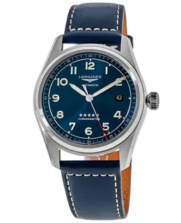 Longines Spirit Automatic Blue Dial Leather Strap Men's Watch l3.810.4.93.0