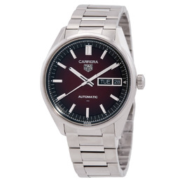 Tag Heuer Carrera Day-Date Automatic Red Dial Watch wda2113.ba0043