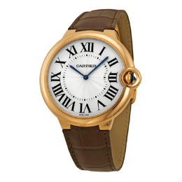 Pre-owned Cartier Ballon Bleu De Cartier Silver Dial Mens Watch w6920054