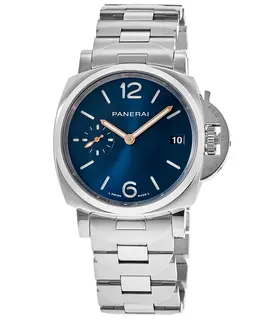 Panerai Piccolo Due Blue Dial Steel Men's Watch pam01123