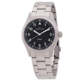 HAMILTON KHAKI FIELD QUARTZ BLACK DIAL WATCH H69401130