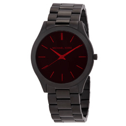 Michael Kors Slim Runway Quartz Black Dial Mens Watch mk8734