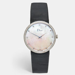 Dior La D de Dior CD043114A001 Women's Wristwatch - 38mm Mother of Pearl Dial with Diamonds