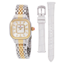 Michele Meggie Two-Tone Diamond Dial Watch Gift Set - Article mww33b001set
