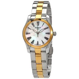 Tissot T-Wave Quartz White Mother of Pearl Dial Ladies Watch t112.210.22.113.00