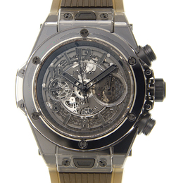 Pre-owned Hublot Big Bang Unico Chronograph Crystal Skeleton Dial Mens Watch 411.jb.4901.rt
