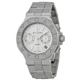 Bulgari Pre-owned Diagono Chronograph Argente Dial Mens Watch DG40C6SSDCH