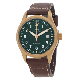 Pre-owned IWC Pilot Mens Green Dial Watch IW326806