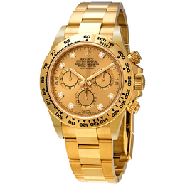 Pre-owned Rolex Cosmograph Daytona Chronograph Champagne Diamond Dial Mens Watch 116508GLDO