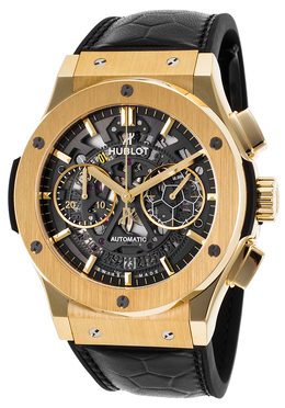 Pre-owned Hublot Classic Fusion Pele Chronograph Skeleton Dial Mens Watch 525.vx.0179.vr.pel14