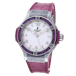 Pre-owned Hublot Big Bang Mother of Pearl Dial Unisex Watch 361.sv.6010.lr.1905