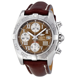 Pre-owned Breitling Chrono Galactic Automatic Brown Dial Mens Watch A13358L2-Q520BRLT
