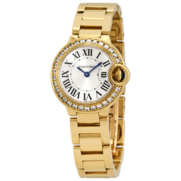 Pre-owned Cartier Ballon Bleu De Cartier Silver Opaline Dial Ladies Watch we9001z3