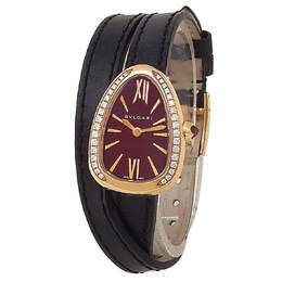 Bulgari Serpenti Quartz Diamond Red Dial Ladies Watch, Article No: 102730