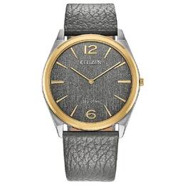 Citizen Suratto AR3124-07H Gray Dial with Leather Strap and Stainless Steel Case