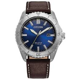 Citizen Brycen Super Titanium Blue Dial Mens Watch Reference No: AW1840-09L