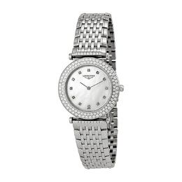 Pre-owned Longines La Grande Classique Diamond Mother of Pearl Dial Ladies Watch L43080876