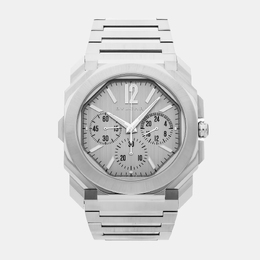 Bulgari Octo Finissimo Chronograph GMT 103661 Automatic Titanium Grey Dial Men's Wristwatch 43mm 1171942