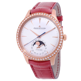 Jaeger-LeCoultre Master Ultra Thin Moon Automatic Diamond White Dial Ladies Watch Q124250J