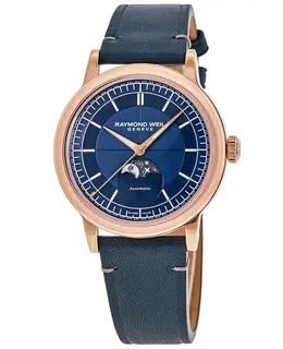 Raymond Weil Millesime Automatic Blue Dial Moon Phase Men's Watch Model 2945-pc5-50001