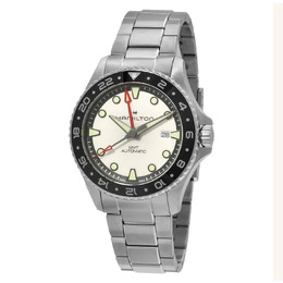 Hamilton H82555150 Khaki Navy GMT Automatic Silver Dial Watch