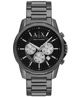 Мужской кварцевый хронограф из бронзы, нержавеющая сталь, 44 мм A|X Armani Exchange, серый 18928200 | gunmetal
