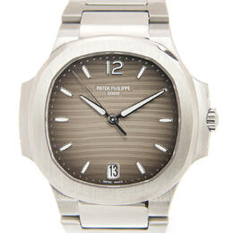 Pre-owned Patek Philippe Nautilus 7118-1A-011 Grey Dial Ladies Watch