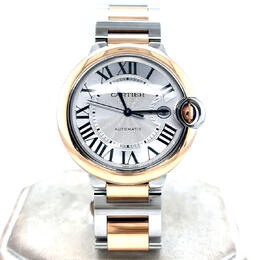 Pre-owned Cartier Ballon Bleu Automatic Silver Dial Mens Watch w2bb0034