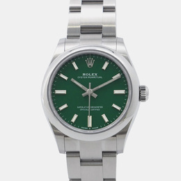 Rolex Oyster Perpetual 277200, Green Dial Stainless Steel Men's Watch