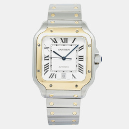 Cartier Santos W2SA0006 Automatic White Dial 18K Yellow Gold Men's Watch Reference: 1173074