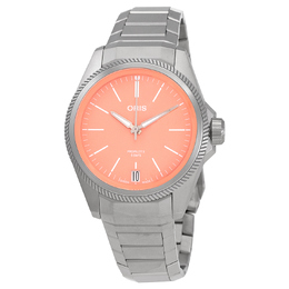 Pre-owned Oris ProPilot X Automatic Orange Dial Grey Ti Unisex Watch 01 400 7778 7158-07