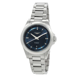 Longines Conquest Automatic Diamond Blue Dial Ladies Watch l3.320.4.97.6
