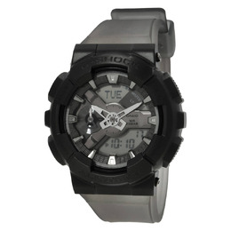 Casio G-Shock GM-110MF-1ADR: Black Resin/Steel Case with Analog-Digital Display, World Time & Auto-Calendar