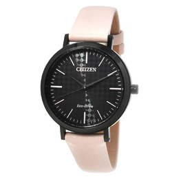Citizen Eco-Drive Checkered Dial Ladies Watch EM0765-01E