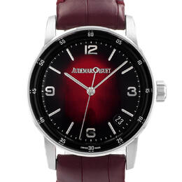 Pre-owned Audemars Piguet Code 11.59 Smoked lacquered burgundy Dial Mens Watch 15210bc.oo.a068cr.01