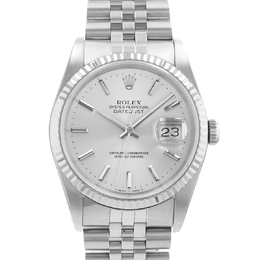 Pre-owned Rolex Datejust 36 Automatic Silver Dial Mens Watch Ref:16234 ssj