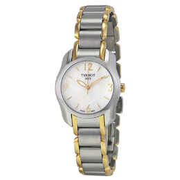 Tissot T-Wave Mother of Pearl Dial Two-tone Ladies Watch t023.210.22.117.00