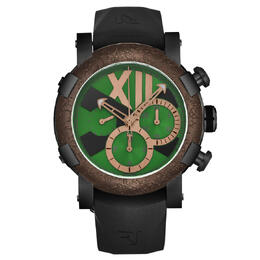 Romain Jerome Titanic-Dna Green Dial Mens Watch Model RJ.TI.CH.603.20 Automatic Chronograph Movement 46mm Stainless Steel Case with Rubber Strap