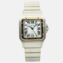Cartier Santos W20099C4 Automatic White 18k Yellow Gold Stainless Steel Men's Watch