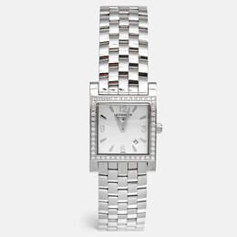 Longines White Stainless Steel Diamond DolceVita L5.503.0 Women's Wristwatch 24 mm 1177343