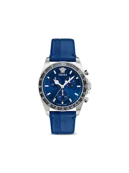 Versace Greca Chrono 43mm - Blue Dial Stainless Steel Automatic Movement