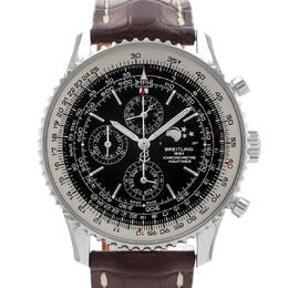 Pre-owned Breitling Navitimer 1461 Perpetual Chronograph Automatic Chronometer Moon Phase Black Dial Mens Watch A19380