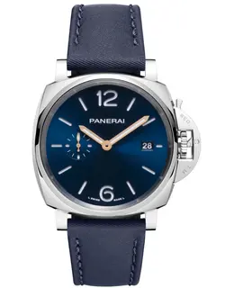 Panerai Luminor Due Prada Re-Nylon Automatic Blue Dial Nylon Strap Men's Watch pam01429