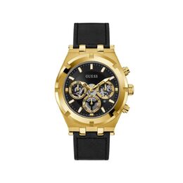 Черные кожаные часы Guess, Black 0017659687 | black