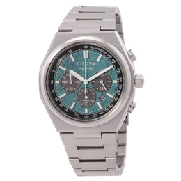 Citizen Zenshin Chronograph Green Dial Mens Watch ca4610-85x